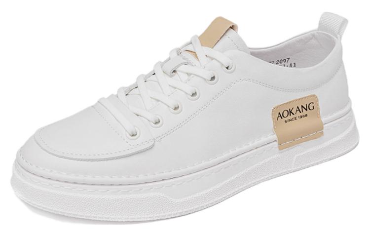Aokang Leather Low-Top Sneaker 'White Casual' 圖 4
