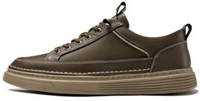 Aokang Leather Low-Top Sneakers 'Brown Comfort' 1233322040 Aokang Leather Low-Top Sneakers 'Brown Comfort' 1233322040