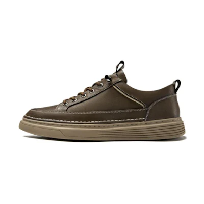 Aokang Leather Low-Top Sneakers 'Brown CMFT'