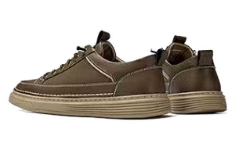 Shop Sneakers Kulit Aokang Low-Top 'Coklat Selesa' 1233322040