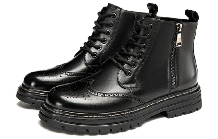 Order AOKANG レトロ黒マーチンブーツ 1223913015