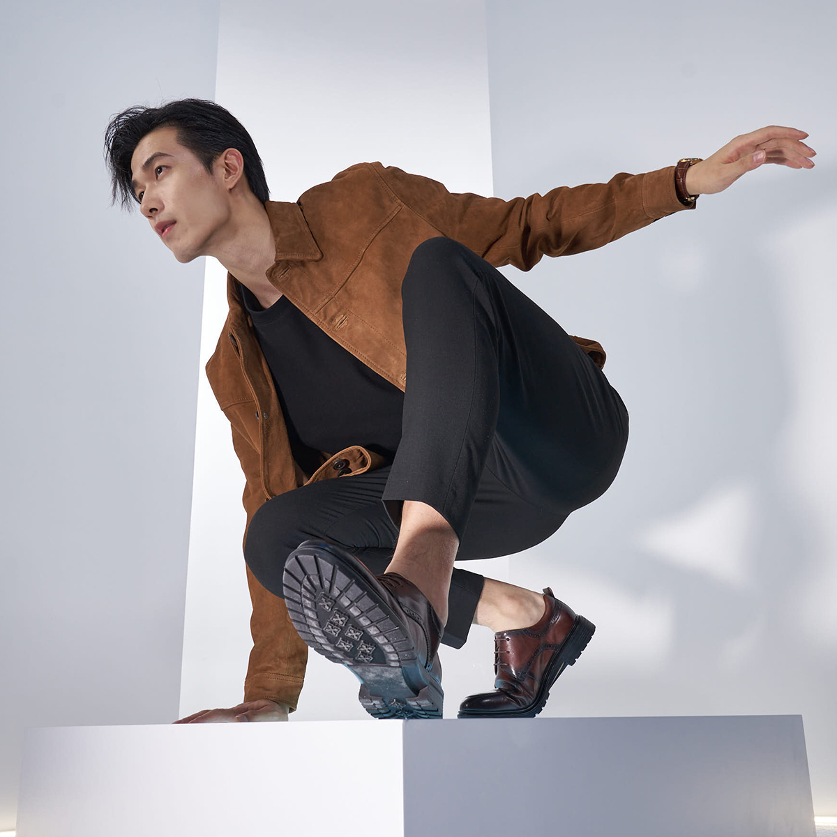 Aokang Leather Oxford 'Brown' 圖 5