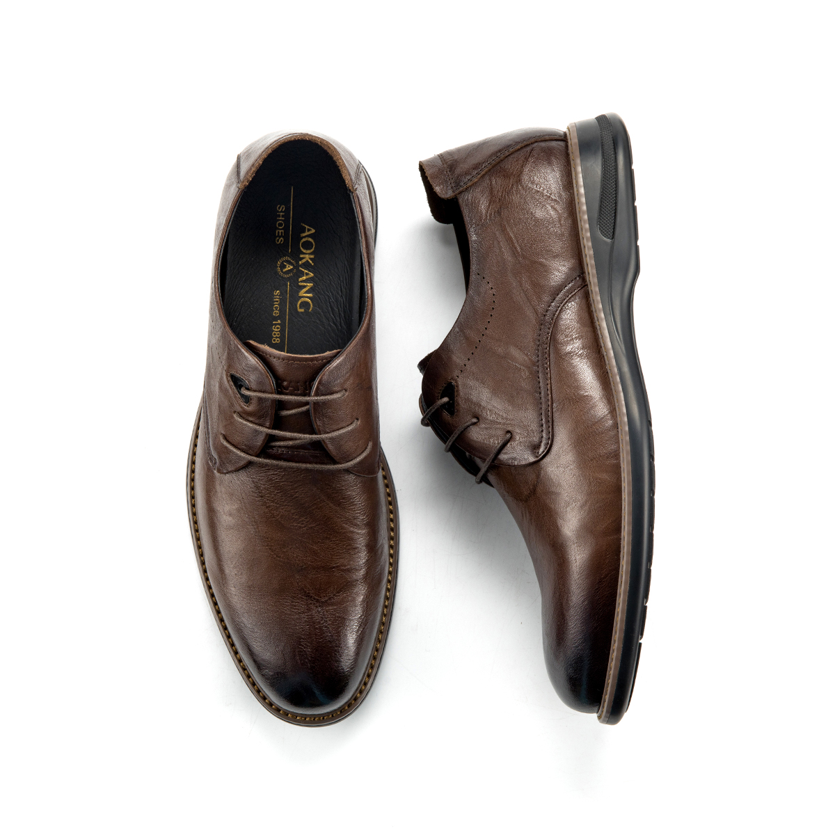 Aokang Leather Oxford 'Brown Business' 圖 4