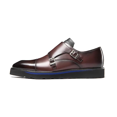 Aokang Leather Oxford 'Burgundy Buckle'