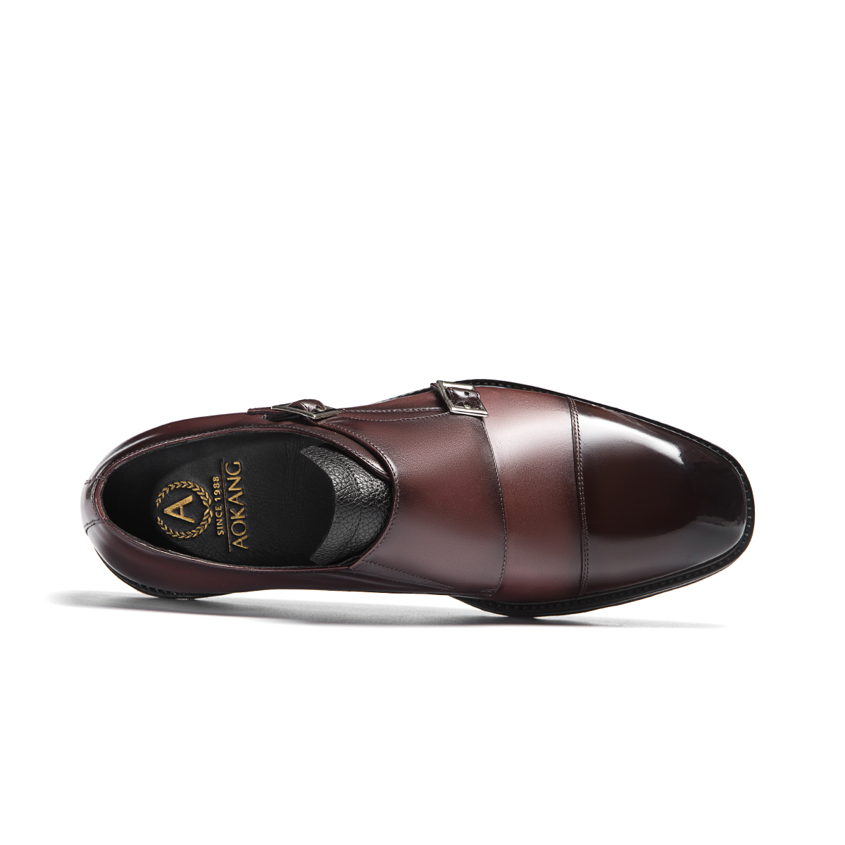 Lookbook Aokang Leather Oxford 'Burgundy Buckle' 1223114047