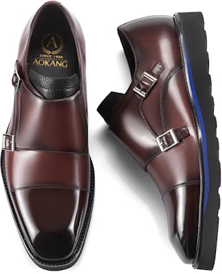 Aokang Leather Oxford 'Burgundy Buckle' 1223114047 Shop Aokang Leather Oxford 'Burgundy Buckle' 1223114047