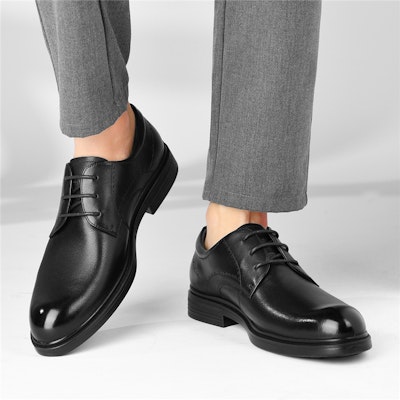 Aokang Kasut Kulit Oxford 'Classic British Hitam' 1225211040W 1
