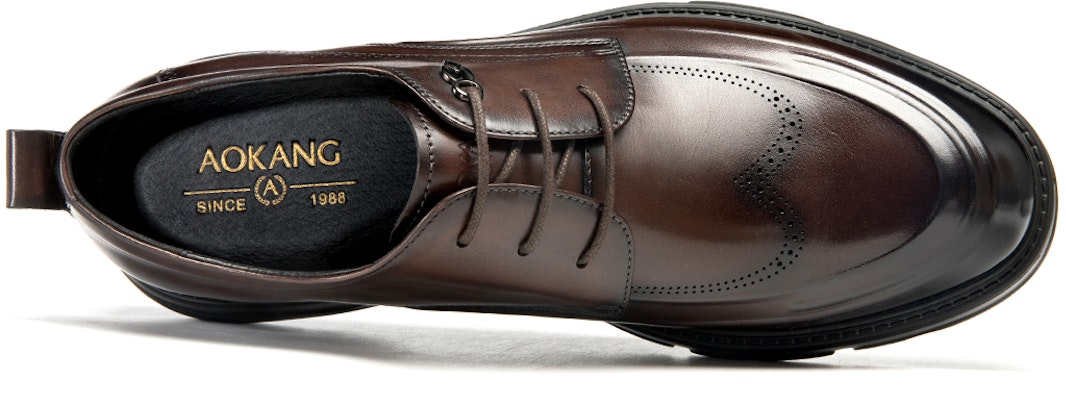 Aokang Leather Oxford 'Thick Sole Lace-Up Men's' 1233214009 Cheap Aokang Leather Oxford 'Thick Sole Lace-Up Men's' 1233214009