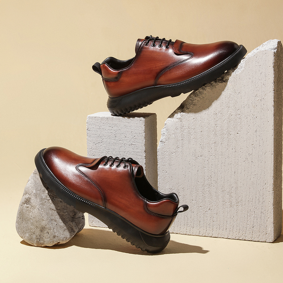 Aokang Leather Oxford Business 'Reddish Brown' 圖 6