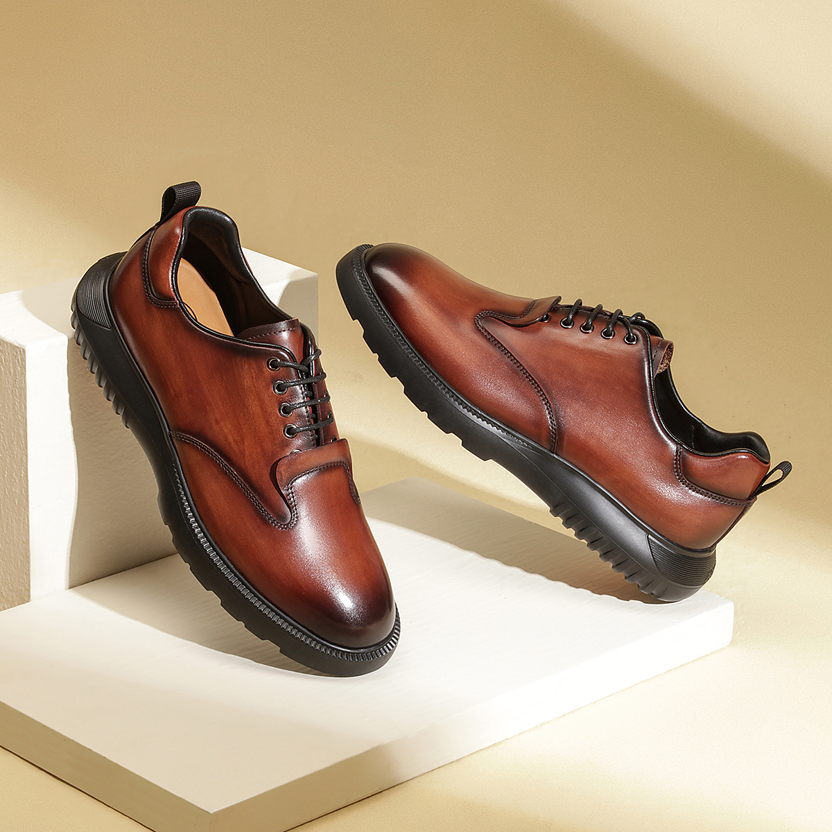 Aokang Leather Oxford Business 'Reddish Brown' 圖 7