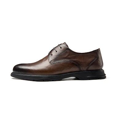 Aokang Leather Round Toe Derby 'Brown Business CMFT'