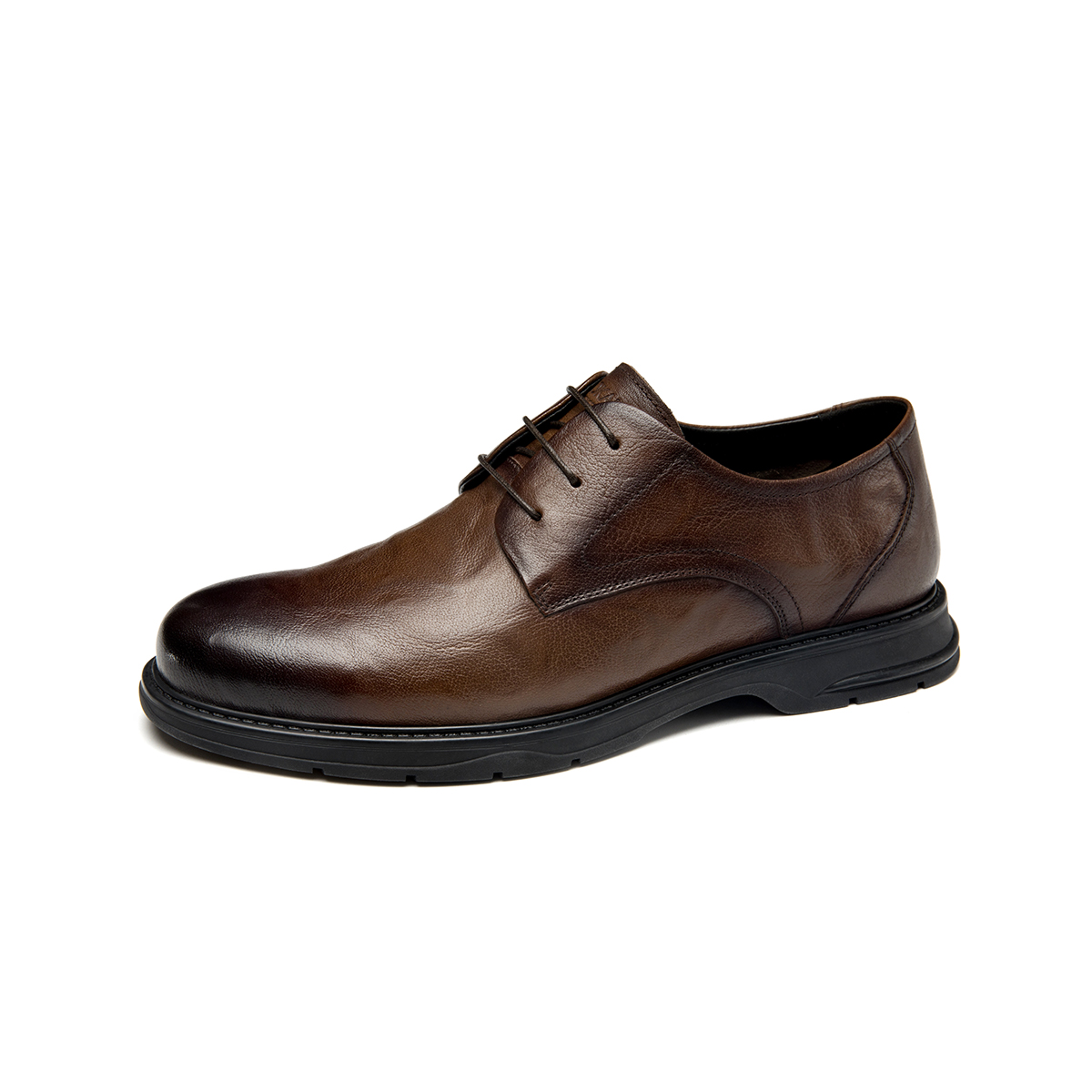 Aokang Leather Round Toe Derby 'Brown Business CMFT' 圖 2