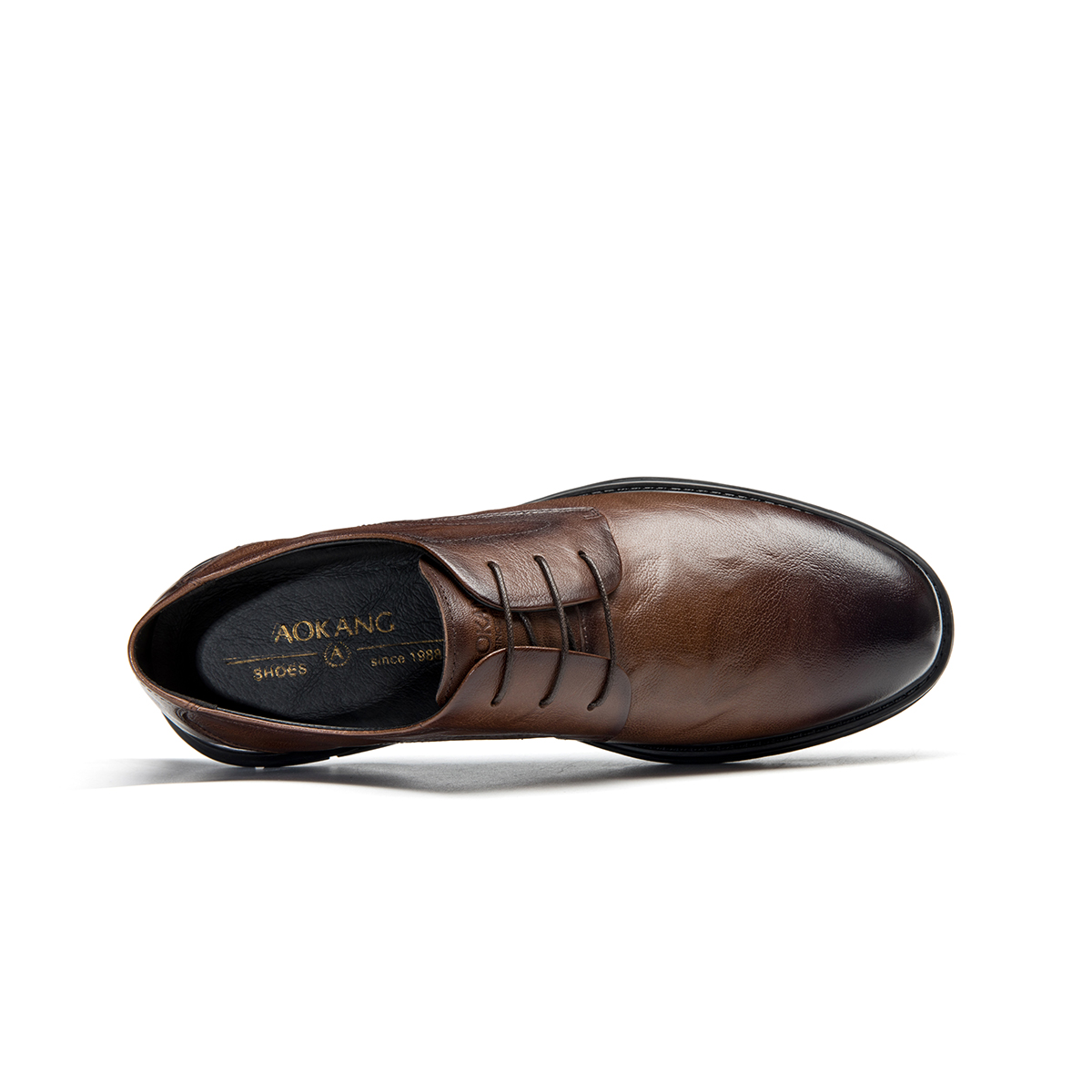 Aokang Leather Round Toe Derby 'Brown Business CMFT' 圖 3