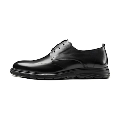Aokang Leather Round Toe Lace-Up 'Formal Black'