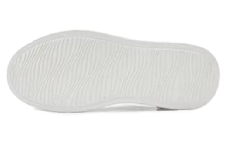 Shop 奥康白色真皮圆头低帮系带鞋 1233114121