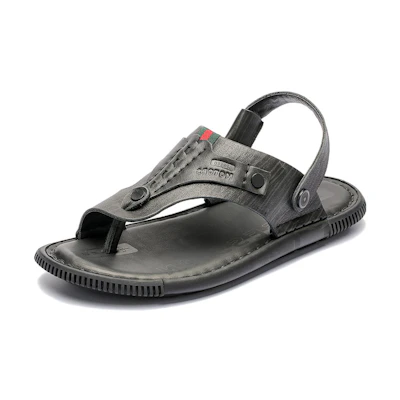 Aokang Leather Sandal 'Black'