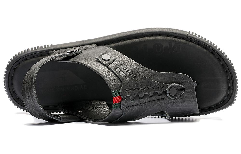 Shop Sandalia de Cuero Aokang 'Negra' 1211721014