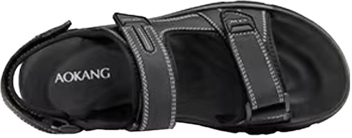 奥康黑色舒适皮凉鞋 1233723031 Lookbook 奥康黑色舒适皮凉鞋 1233723031