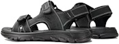 Shop Aokang Leather Sandal 'Black Comfort' 1233723031
