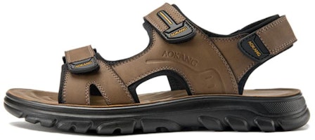 Aokang Leather Sandals 'Yellow Brown' 1233723032 Aokang Leather Sandals 'Yellow Brown' 1233723032