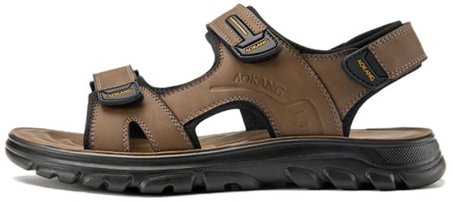 奧康AOKANG 皮革 休閒舒適耐磨 沙灘涼鞋 男款 黃棕色 Buy 奧康AOKANG 皮革 休閒舒適耐磨 沙灘涼鞋 男款 黃棕色