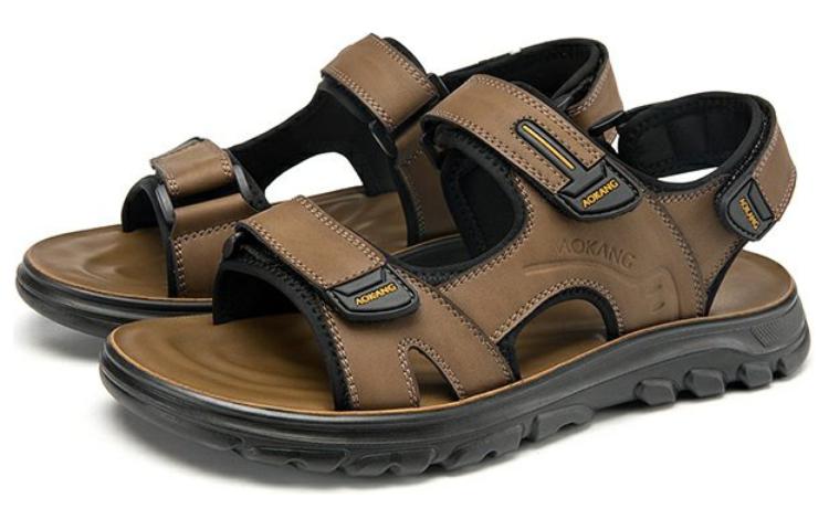 Order 奥康レザーサンダル「イエローブラウン」1233723032 1233723032