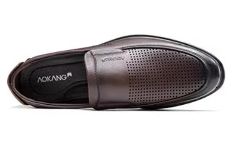 Aokang Leather Slip-On 'Brown' 圖 4