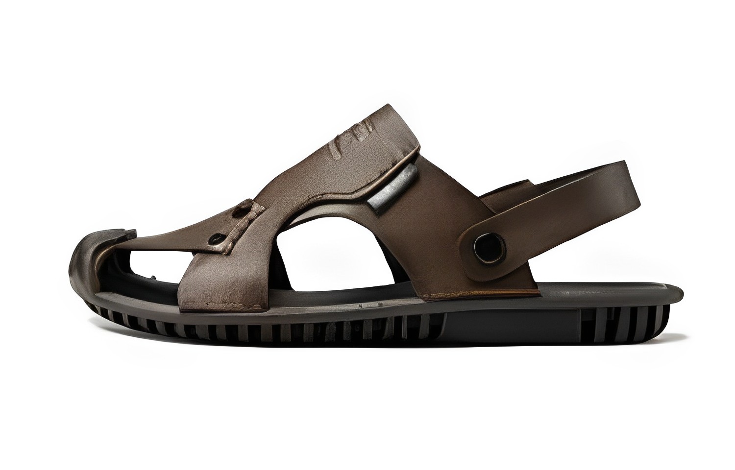 Aokang Leather Soft Comfortable Sandals 'Brown' 1233723030