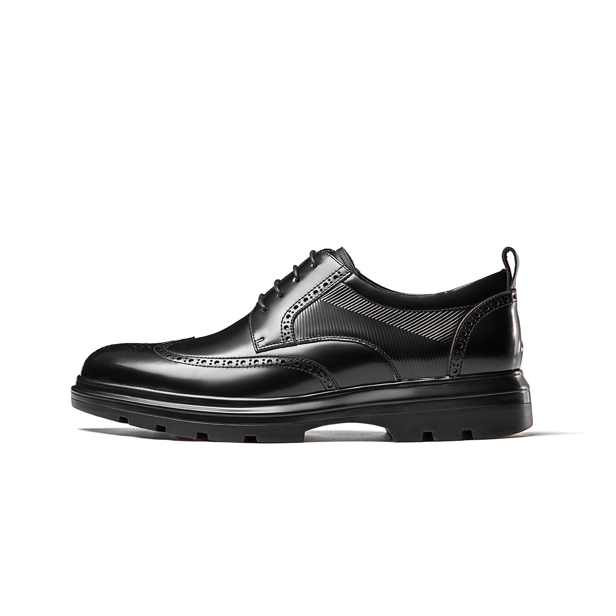 Aokang Leather Soft Sole Comfort Business Dress Shoes 'Black' 1223111084
