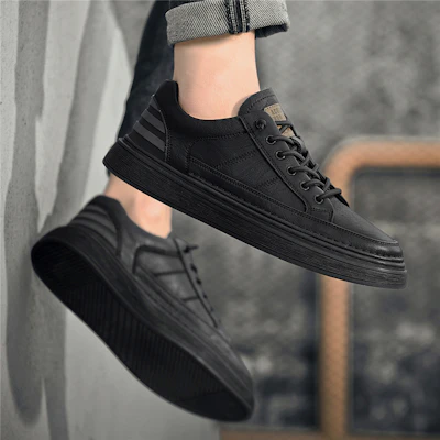 Aokang Low-Top Board Shoe 'Black Fashion Casual Retro' 1225422045W Details for Aokang Low-Top Board Shoe 'Black Fashion Casual Retro' 1225422045W
