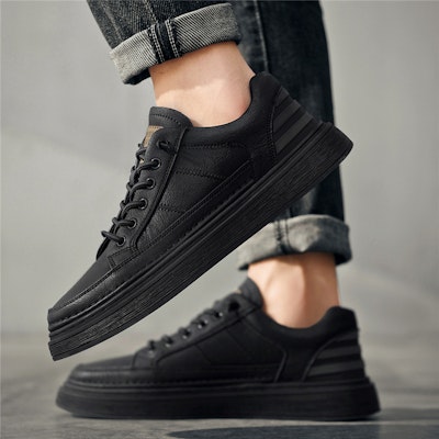 Aokang Low-Top Board Shoe 'Black Fashion Casual Retro' 1225422045W Cheap Aokang Low-Top Board Shoe 'Black Fashion Casual Retro' 1225422045W