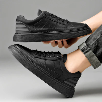 Aokang Low-Top Board Shoe 'Black Fashion Casual Retro' 1225422045W 1