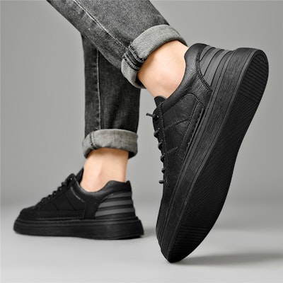 Aokang Low-Top Board Shoe 'Black Fashion Casual Retro' 1225422045W 2