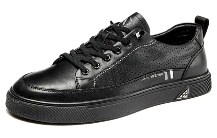 Aokang Low Top 'Black Round Toe Lace-Up' 1233322076