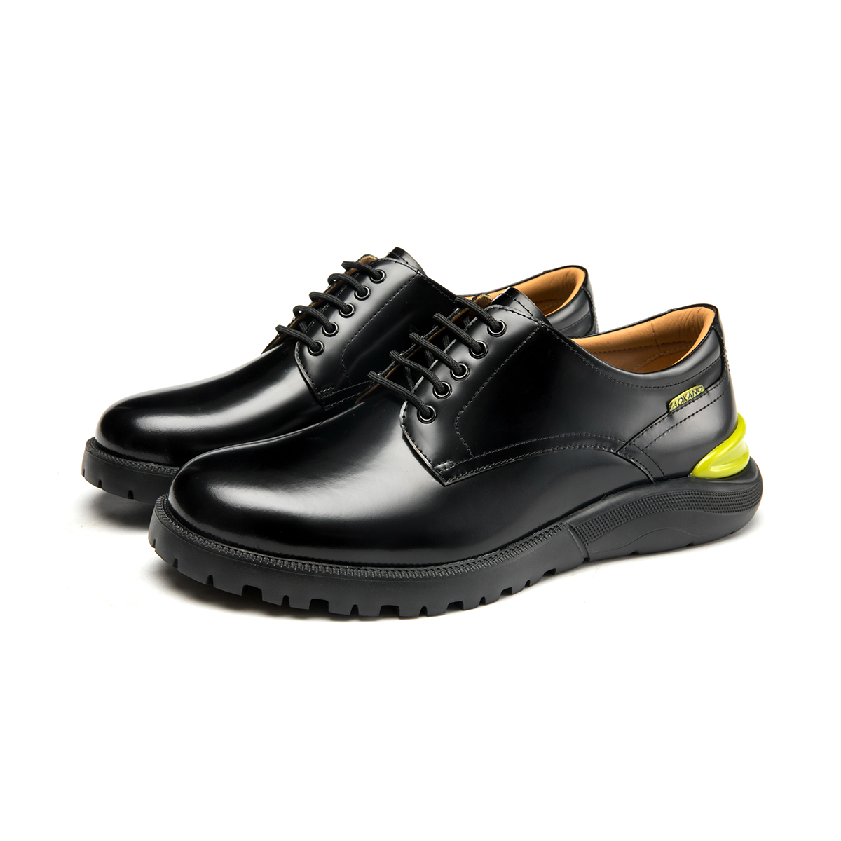 Aokang Low Top CMFT Business Casual Sneaker 'Black Leather' 圖 5