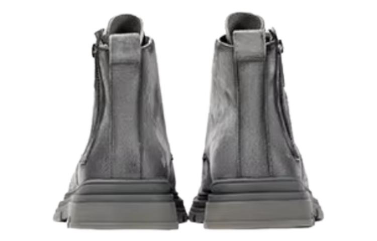 Aokang Martin Boot 'Grey Zip-Up Lace-Up' 圖 5