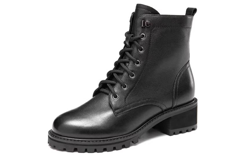 Order Botas Martin Aokang 'Moda Británica de Cuero Negro' 1214913051