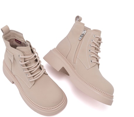 奧康AOKANG 休閒舒適百搭時尚 短中筒 馬丁靴 5cm 女款 1