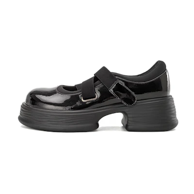 Aokang Mid-Heel Round Toe Loafer 'Black'