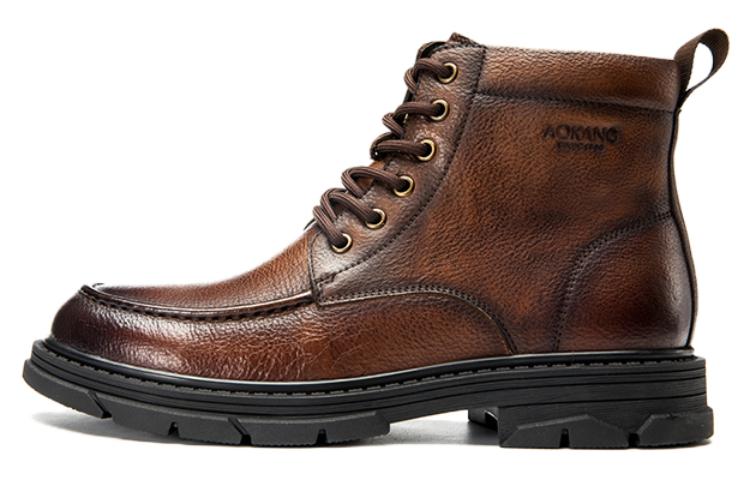 Aokang Mid-Top Martin Boots 'Retro Fashion Brown'