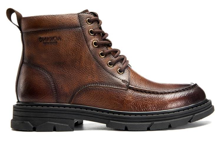 Aokang Mid-Top Martin Boots 'Retro Fashion Brown' 圖 2