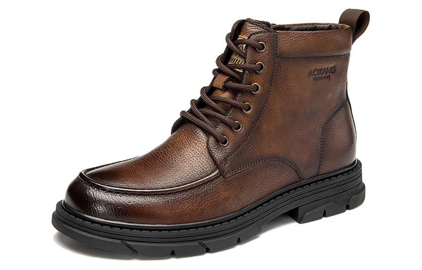Aokang Mid-Top Martin Boots 'Retro Fashion Brown' 圖 3