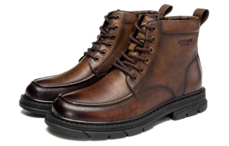 Aokang Mid-Top Martin Boots 'Retro Fashion Brown' 圖 4