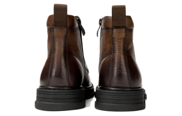 Aokang Mid-Top Martin Boots 'Retro Fashion Brown' 圖 5