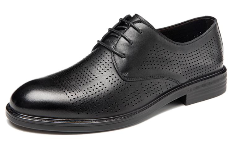 Order Aokang オックスフォード「ブラック通気性ホロウアウト」1233811013 1233811013