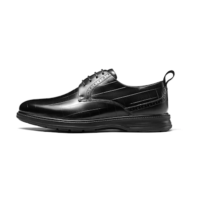 Aokang Oxford Business Shoes 'British Plaid Black'