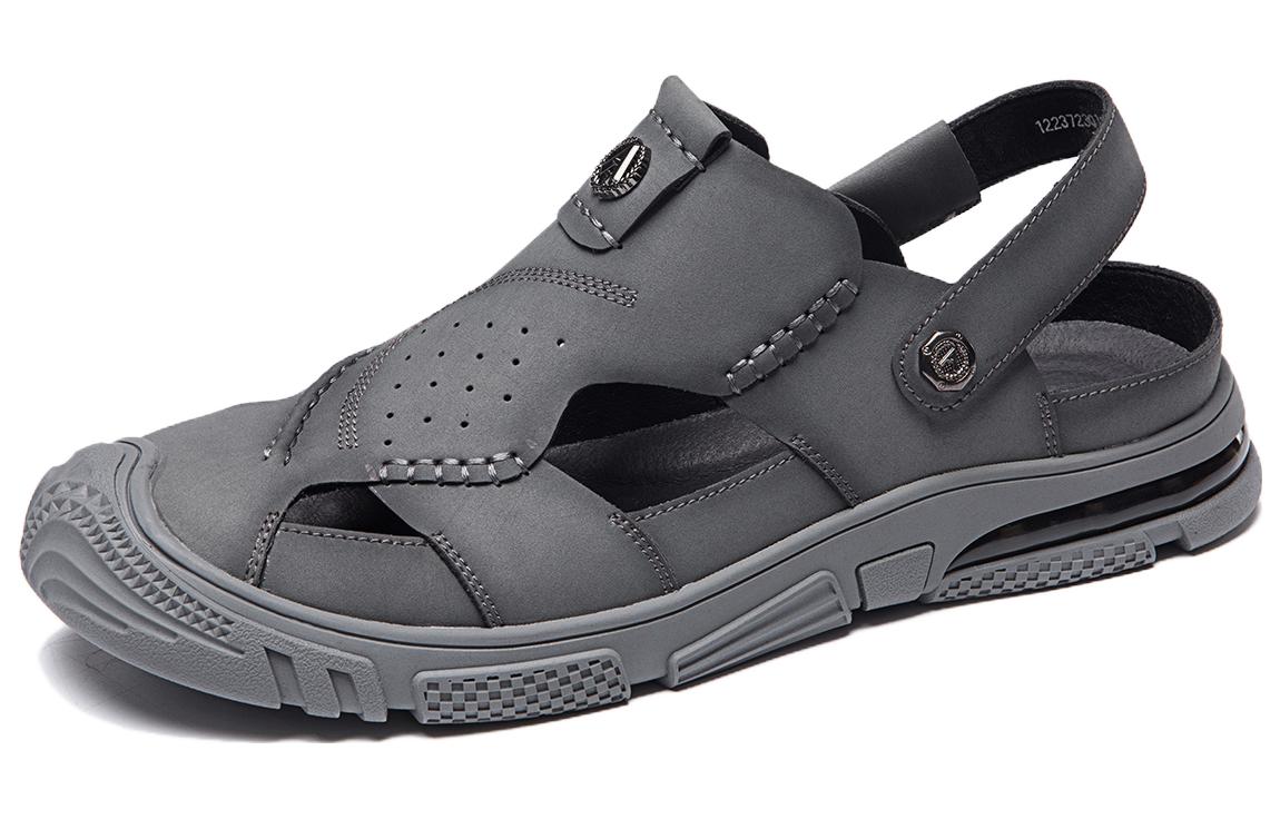 Aokang PU 'Breathable Comfortable Grey Men's Sandals' 1223723010
