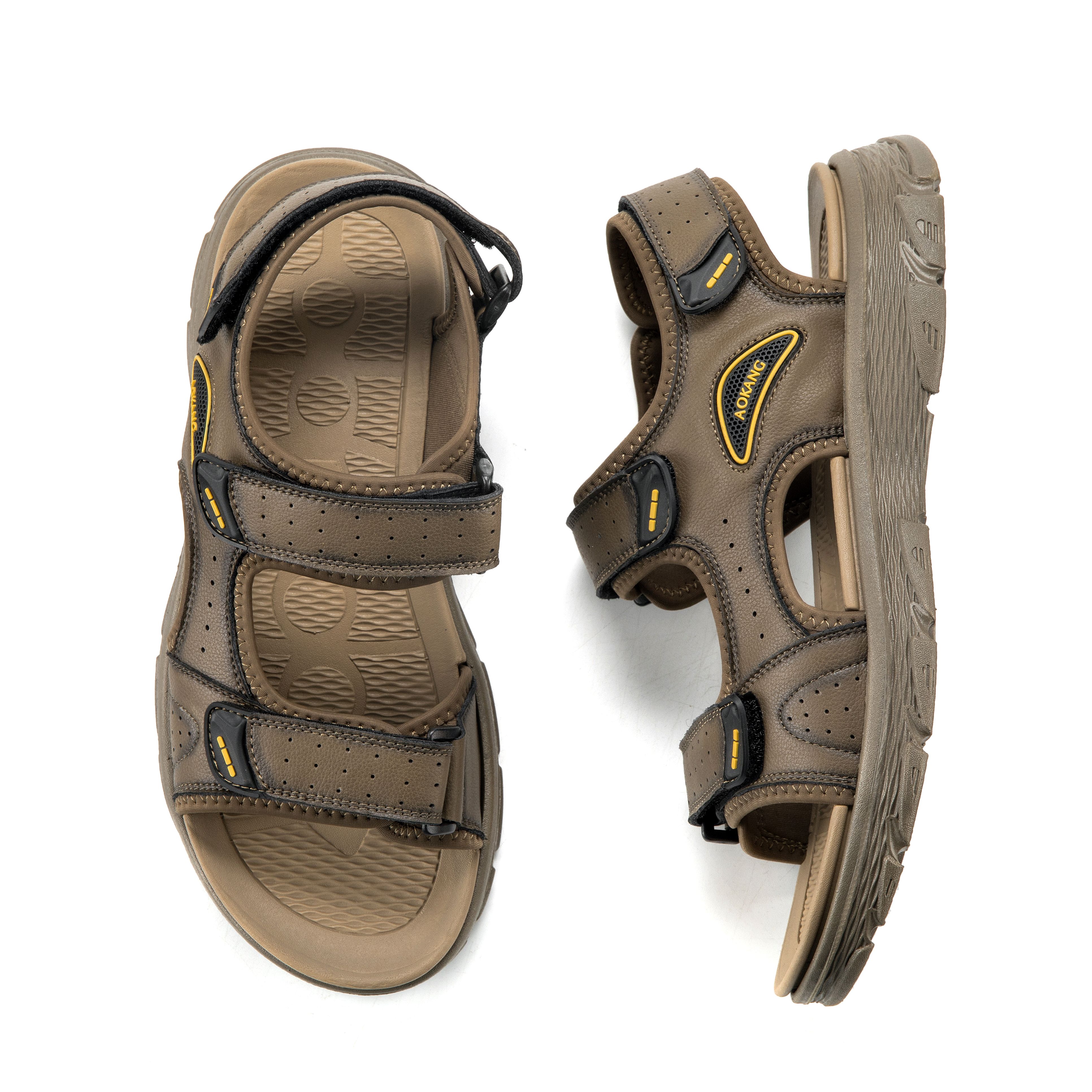 Purchase 奧康AOKANG PU 防滑露趾 沙灘涼鞋 男款 卡其色