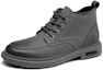 Order Aokang PU 'Vintage British Round Toe Lace-Up Mid-Calf Martin Boots Grey' 1223223026