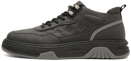 AOKANG PU Black Thick-Soled Casual Low-Top Sneakers 6231622130 AOKANG PU Black Thick-Soled Casual Low-Top Sneakers 6231622130